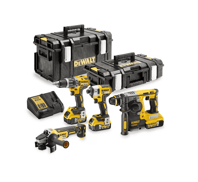 18V Сет од 4 алати, 3x5Ah батерии, полнач и 2 куфери ToughSystem
