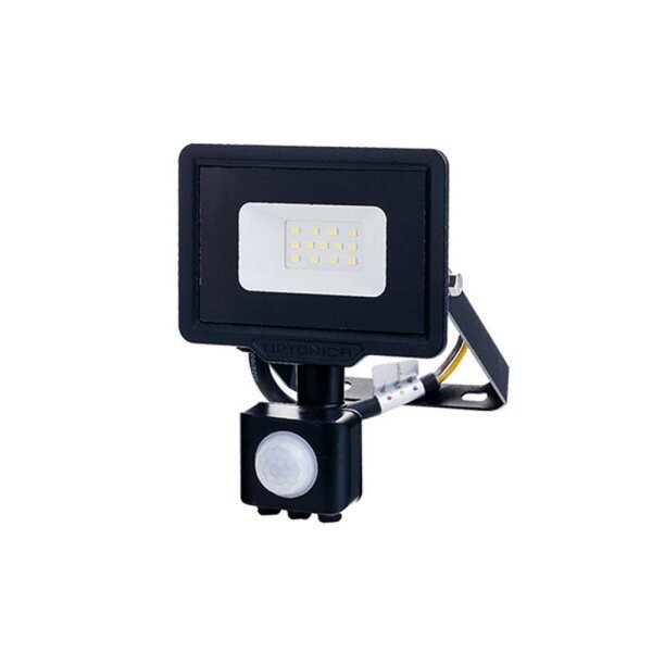 LED SMD РЕФЛЕКТОР ЦРН 10W 800LM AC220-265V 120° IP65 2700K 70CM КАБЕЛ - СО СЕНЗОР