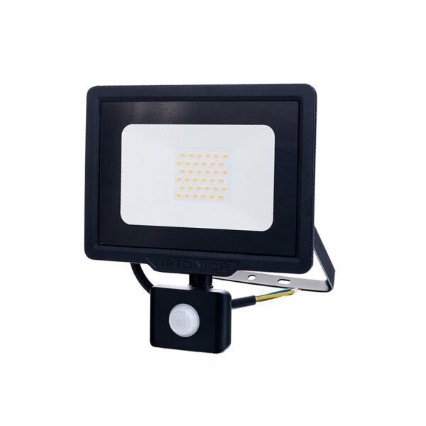 LED SMD РЕФЛЕКТОР ЦРН 30W 2400LM AC220-265V 120° IP65 4500K 70CM КАБЕЛ - СО СЕНЗОР