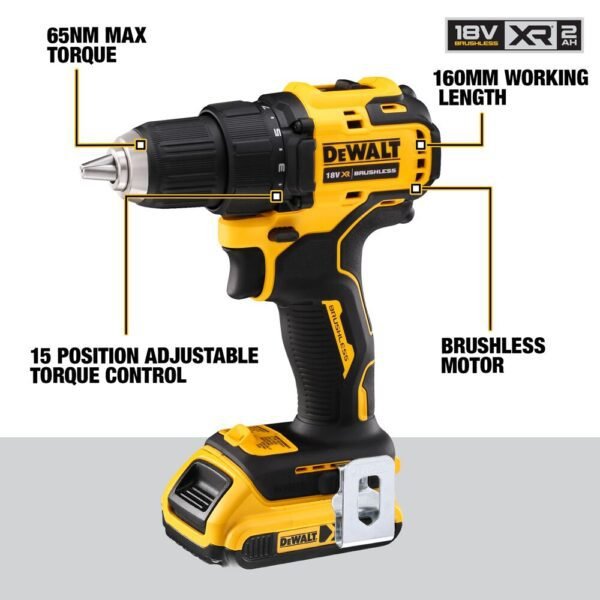 18v Дупчалка/одвртувач 2x2ah brushless tstak